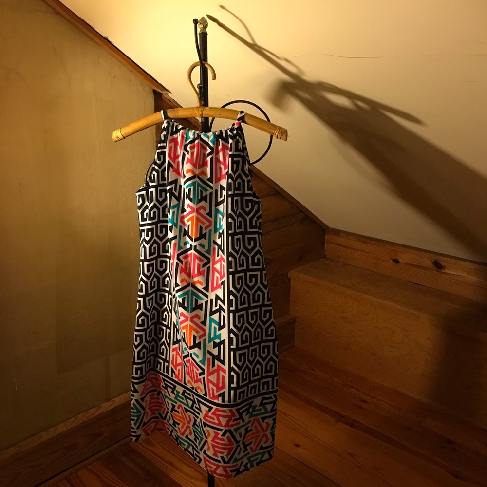 Crown & Ivy Black White Multi Geometric Dress, EUC, M